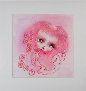 painting and drawing pink cherry clossom (original)