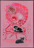 pink valentine cat lady 2016 (original or print)