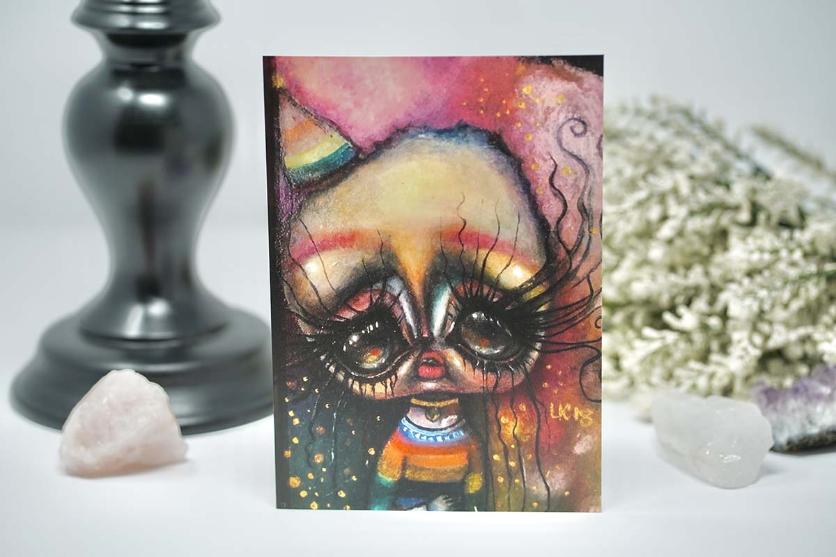 Sad Clown Postcard