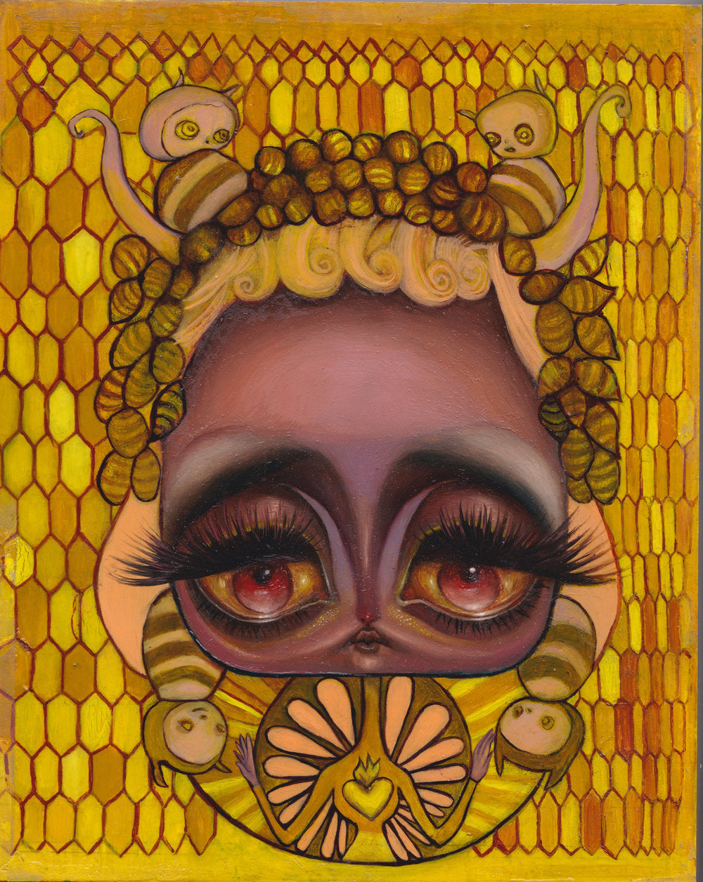 honey queen 4.5" x 5.5"