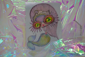 mermaid with a mask (print)