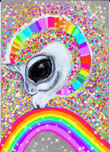 Rainbow Unicorn Postcard