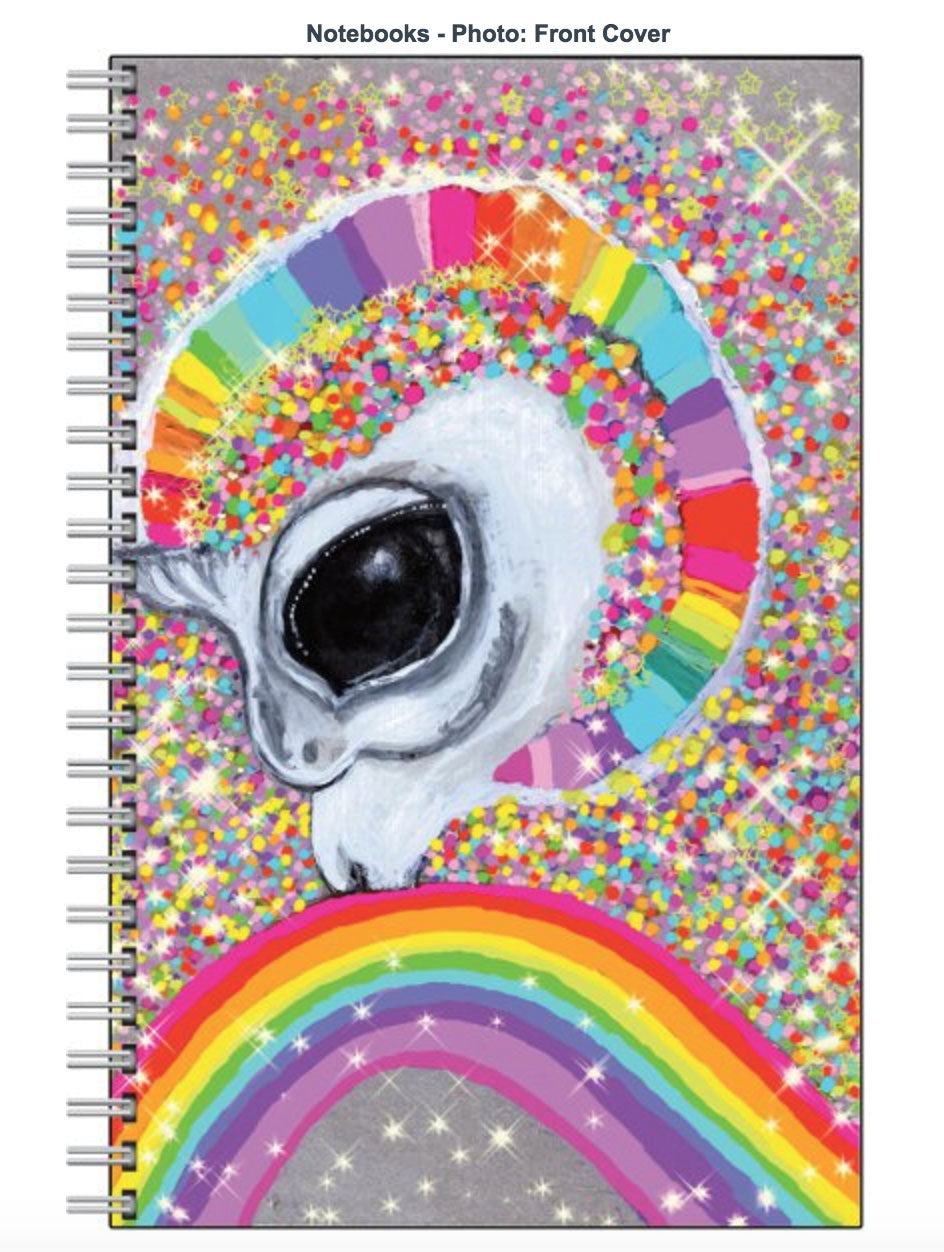 rainbow unicorn notebook 5.5" x 8"